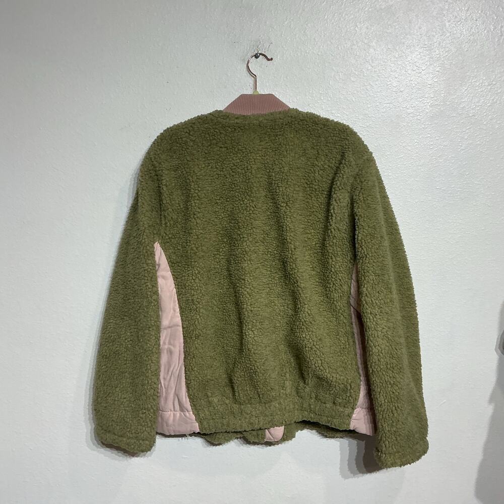 Free People We The Free Green Rivington Sherpa Bomber Jacket Sz S - Picture 10 of 13